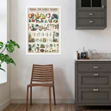 Quadro Vintage Botânica Alimentos 86x60 Caixa Branco