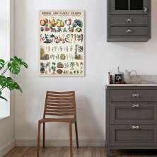 Quadro Vintage Botânica Alimentos 86x60 Sem Moldura