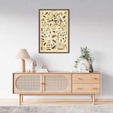Quadro Vintage Insetos II 100x70 Caixa Marrom