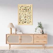 Quadro Vintage Insetos II 43x30 Caixa Marfim