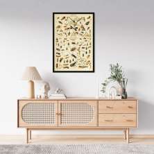 Quadro Vintage Insetos II 43x30 Caixa Preto
