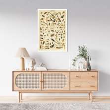Quadro Vintage Insetos II 60x43 Caixa Branco