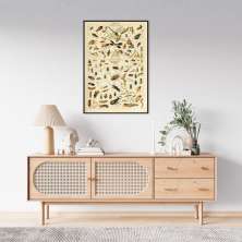 Quadro Vintage Insetos II 86x60 Filete Preto