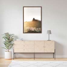 Quadro Visão Cidade Rio de Janeiro 100x70 Caixa Marrom