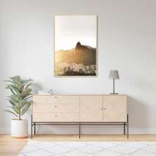 Quadro Visão Cidade Rio de Janeiro 100x70 Filete Marfim