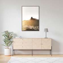 Quadro Visão Cidade Rio de Janeiro 100x70 Filete Marrom