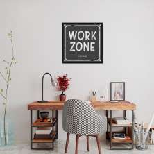 Quadro Work Zone 43x43 Caixa Preto