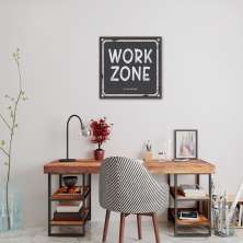 Quadro Work Zone 43x43 Filete Marrom