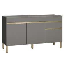 Balcão com Tampo e 3 Portas Leicester Gris