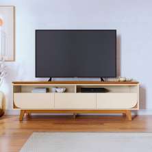 Bancada Para TV 75 Polegadas Orion Cinamomo Off White