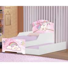 Bicama Infantil Uly Unicórnio Rosa