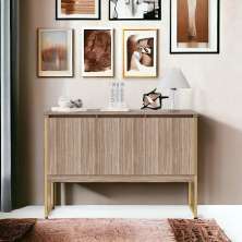 Buffet Classico com 3 Portas Veneza Affara Dourado