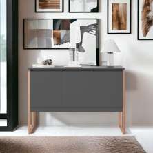 Buffet Classico com 3 Portas Veneza Preto Cobre