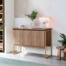 Buffet Elegante com 3 Portas Turim Affara Dourado 