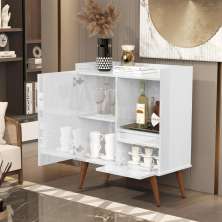 Buffet Essenciale Pés Retro Branco