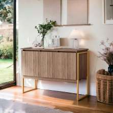 Buffet Moderno 3 Portas Londres Affara Dourado