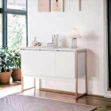 Buffet Moderno 3 Portas Londres Branco Cobre