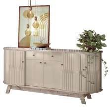 Buffet com 4 Portas e 2 Gavetas Pescara Calacata Off White