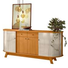 Buffet com 4 Portas e 2 Gavetas Pescara Cinamomo Off White