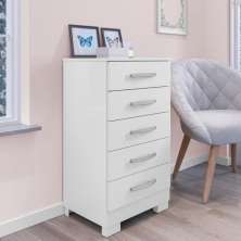 Cômoda com 5 Gavetas Areal Branco