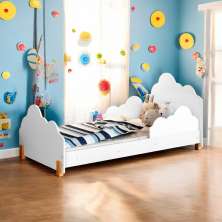 Cama Princesa Juvenil Colchão Maria Branco e Mel