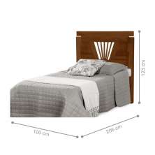 Cama de Solteiro RIpada Atlanta Imbuia Com Colchão