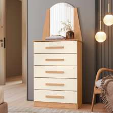 Comoda 5 Gavetas 1 E Roncador Freijo Off White