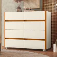 Comoda Tampo Vidro Ubarana Off White Cinamomo