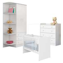 Conjunto Completo Quarto Infantil Quebec Branco Branco