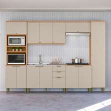 Conjunto Cozinha Compacta Canberra Jequitiba Off White