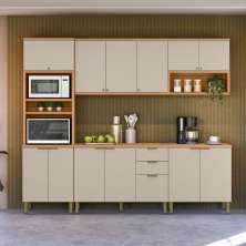 Conjunto Cozinha Compacta Carolina Jequitiba Off White