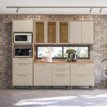 Conjunto Cozinha Compacta Madri Jequitiba Off White