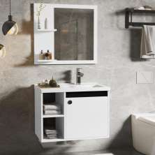 Conjunto Gabinete com Cuba e Espelheira Juárez Branco Preto