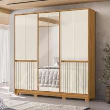 Conjunto Guarda Roupae Comoda Maunee Freijo Off White