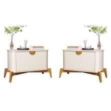 Conjunto Mesa de Cabeceira San Marino Off White