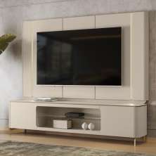 Conjunto Painel e Rack Toronto Off White