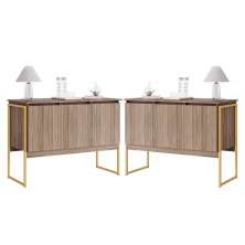 Conjunto de Buffets Industriais Milão Affara Dourado