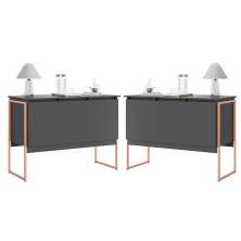 Conjunto de Buffets Industriais Milão Preto Cobre
