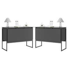 Conjunto de Buffets Industriais Milão Preto Onix