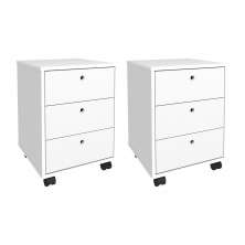 Conjunto de Gaveteiros Croydon Branco
