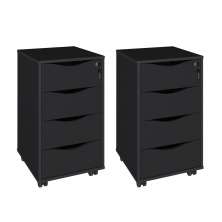 Conjunto de Gaveteiros Mansfield Preto