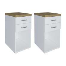 Conjunto de Gaveteiros York Olmo Branco