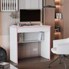 Escrivaninha 1 Gaveta Giovinazzo 2.0 Branco Rosa