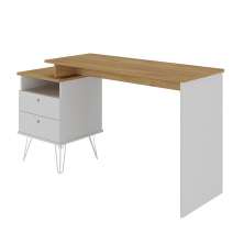 Escrivaninha com 2 Gavetas Barcelona Olmo Branco