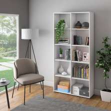 Estante 8 Prateleiras  para Escritório Fidenza Branco