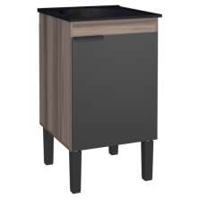 Gabinete com Tanque para Lavanderia Olinda Preto