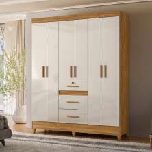 Guarda Roupa 6 Portas Canyon Freijo Off White