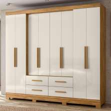Guarda Roupa 8 Portas Chicago Freijo Off White