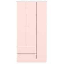 Guarda Roupa com 2 Gavetas Vicenza Rosa Acetinado 