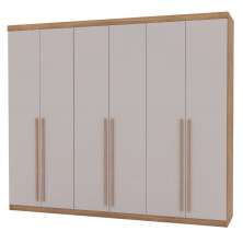 Guarda Roupa com 6 Portas e 3 Gavetas Sevilha Nature Fendi
